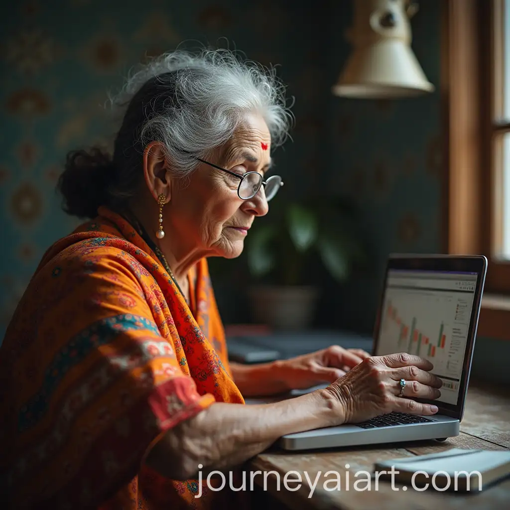 Elderly-Indian-Woman-Struggling-to-Keep-Up-with-Modern-Generations