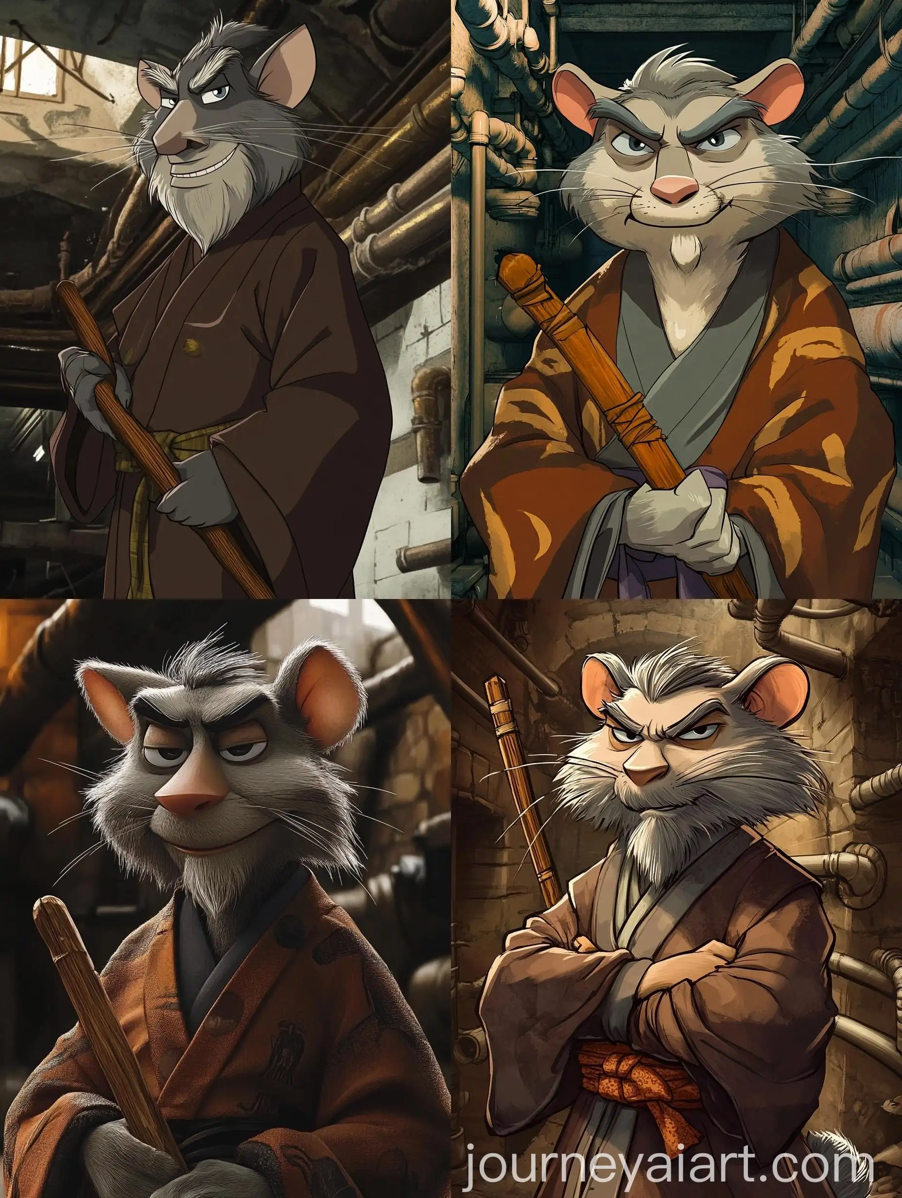 Elderly-Ninja-Rat-in-Brown-Kimono-with-Wooden-Staff