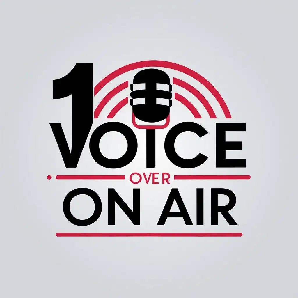 LOGO Design For 1 Voice On Air Professional Vector Design for Voiceover Talent