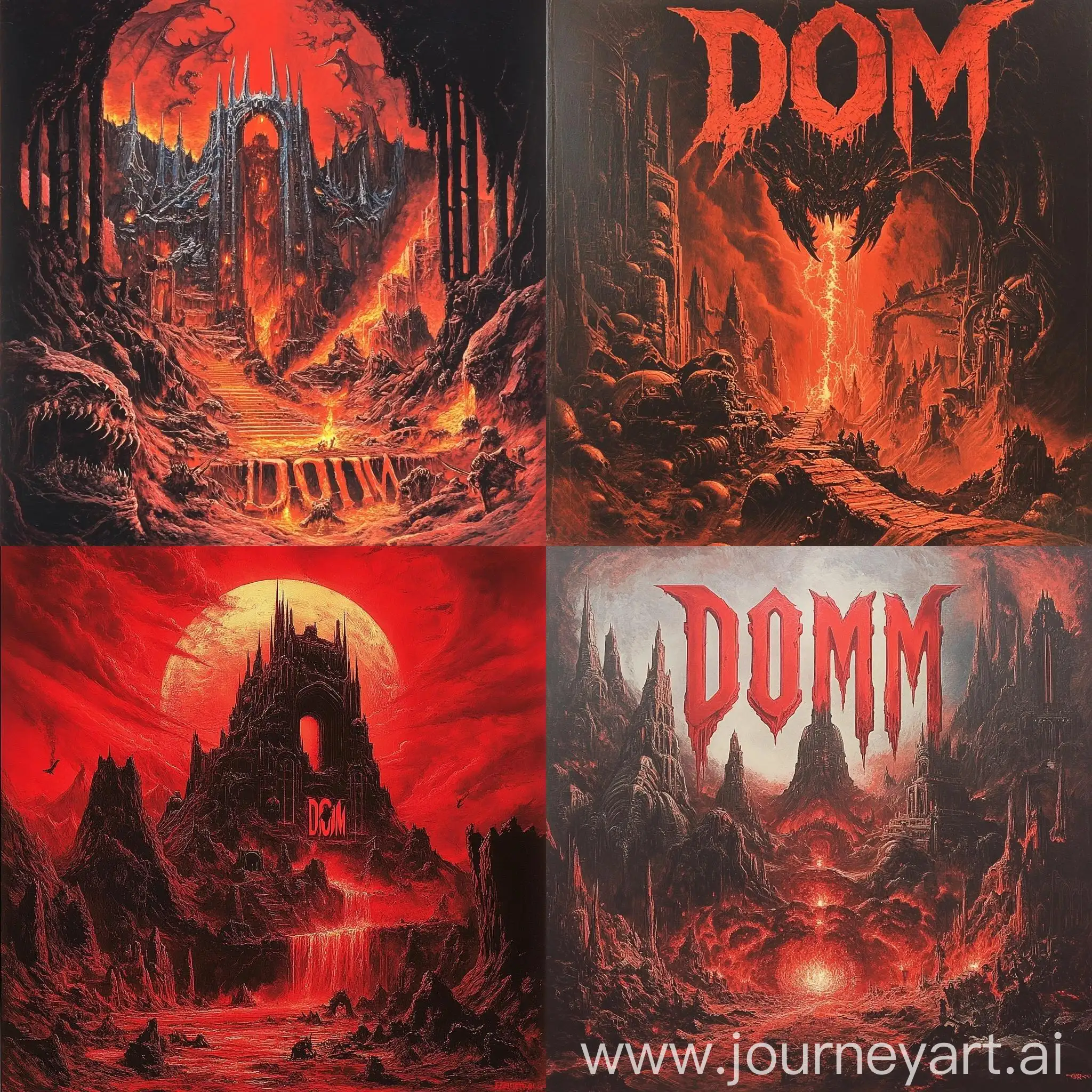 Doom-1993-Retro-Gaming-Video-Cover-with-Descent-into-Hell-Adventure