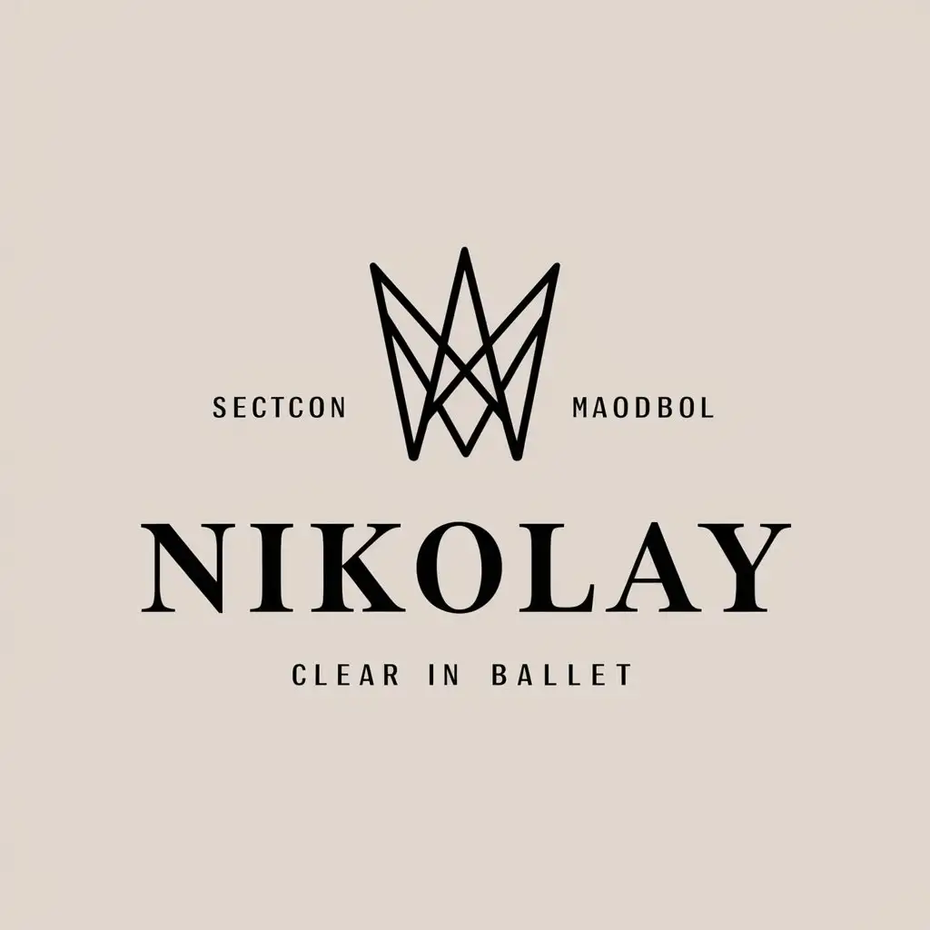 a vector logo design,with the text "Nikolay", main symbol:Points,Moderate,be used in ballet industry,clear background