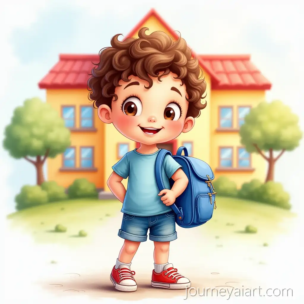 Cheerful-Childrens-Book-Cover-Featuring-a-Smiling-Toddler-at-Colorful-Nursery-School