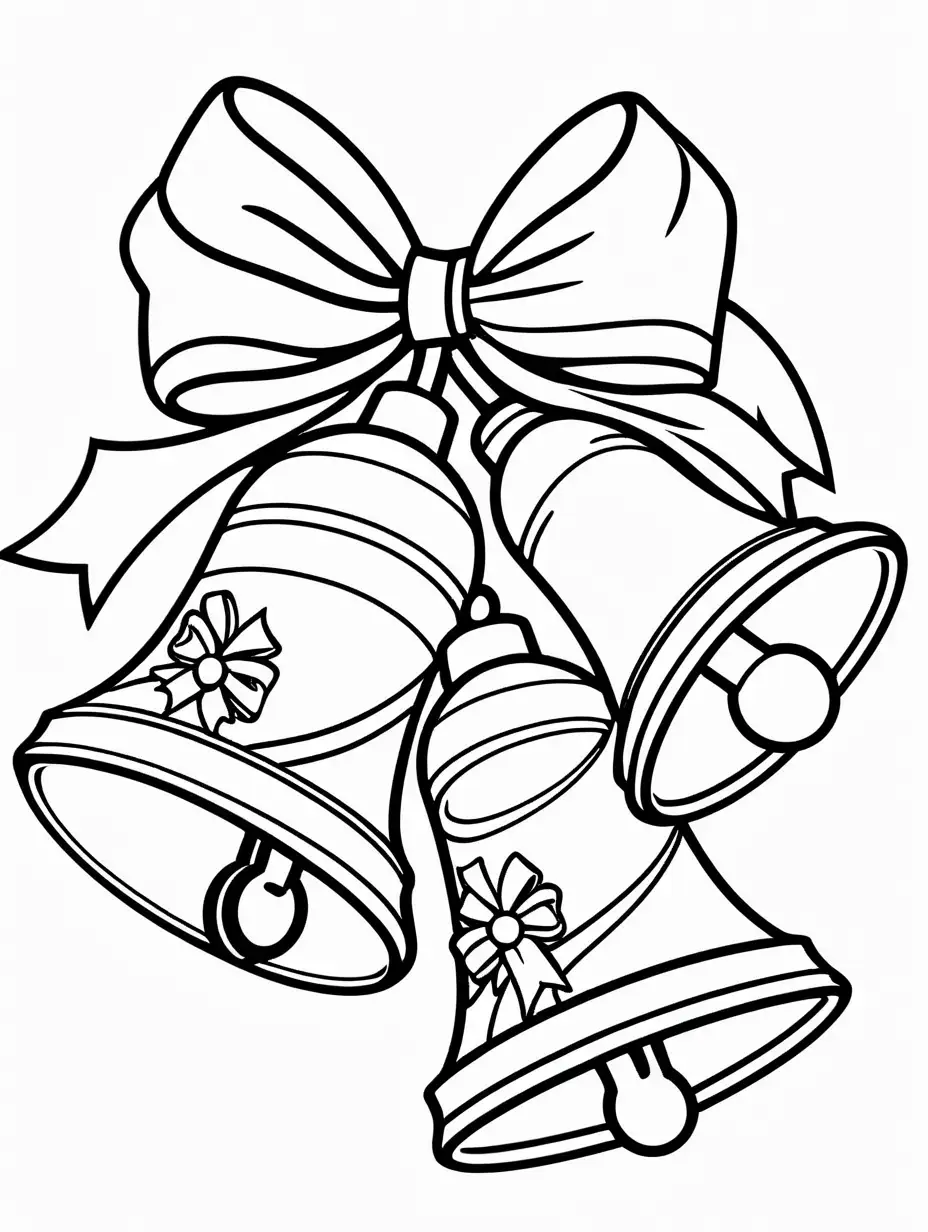 Simple Christmas Bells Coloring Page for Toddlers