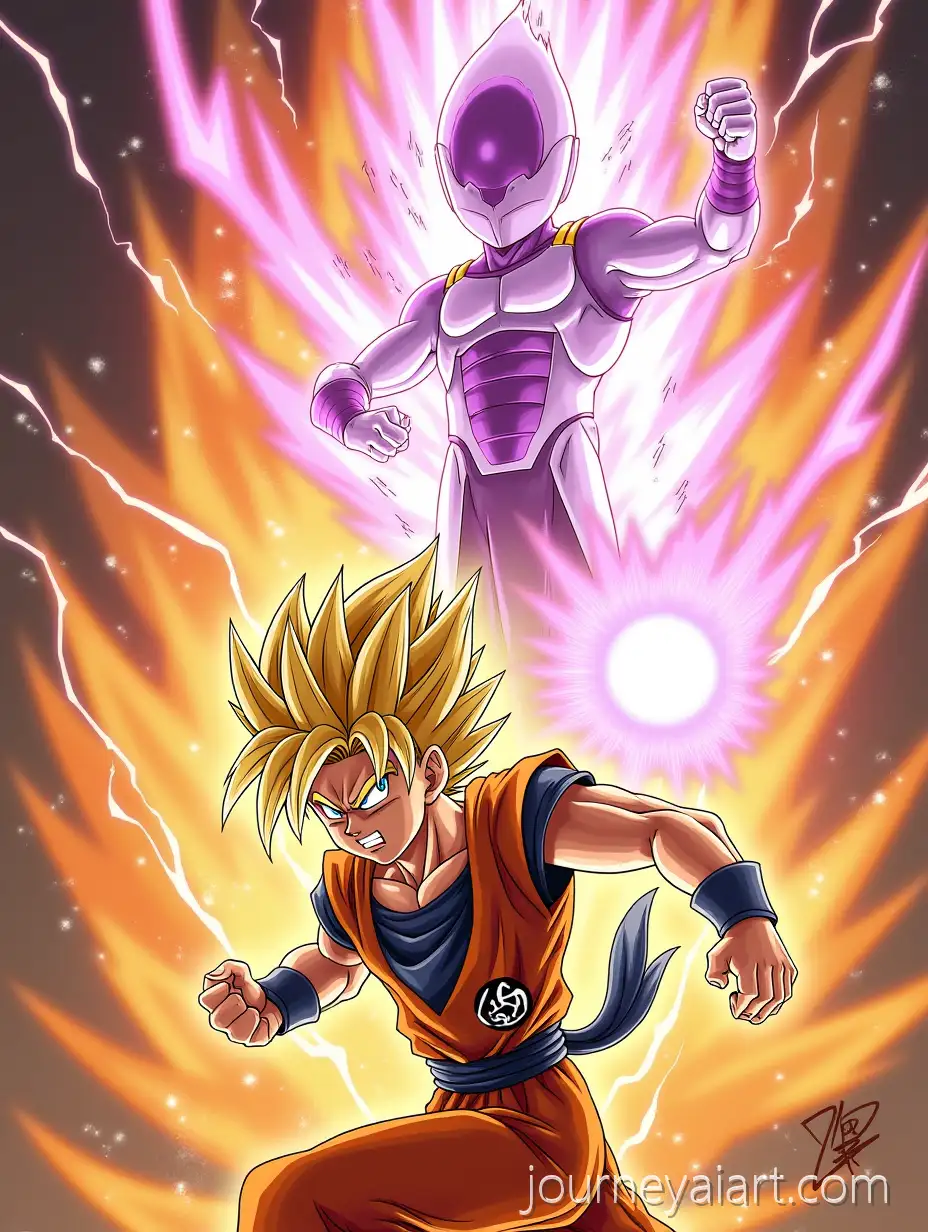 Epic-Dragon-Ball-Z-Anime-Battle-Between-Goku-and-Frieza-for-Shin-Tattoo-Design