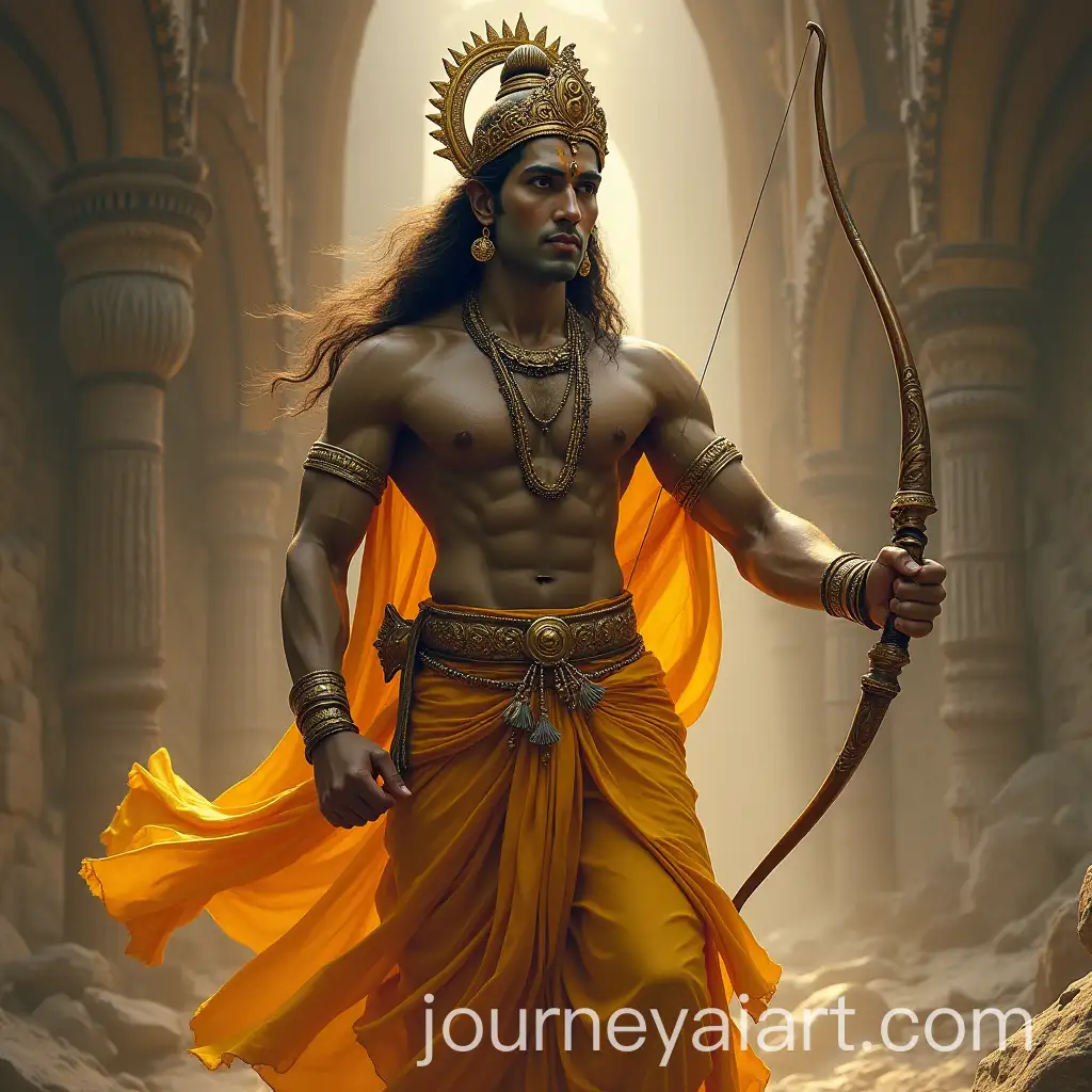 Lord-Rama-Holding-a-Bow-in-a-Majestic-Pose