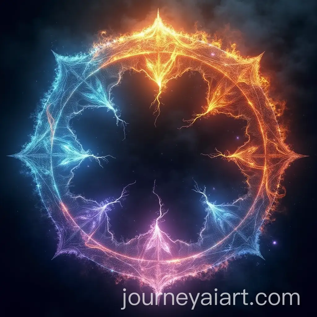 Mystical-Elemental-Balance-Diagram-with-Fire-Water-Earth-Lightning-and-Void