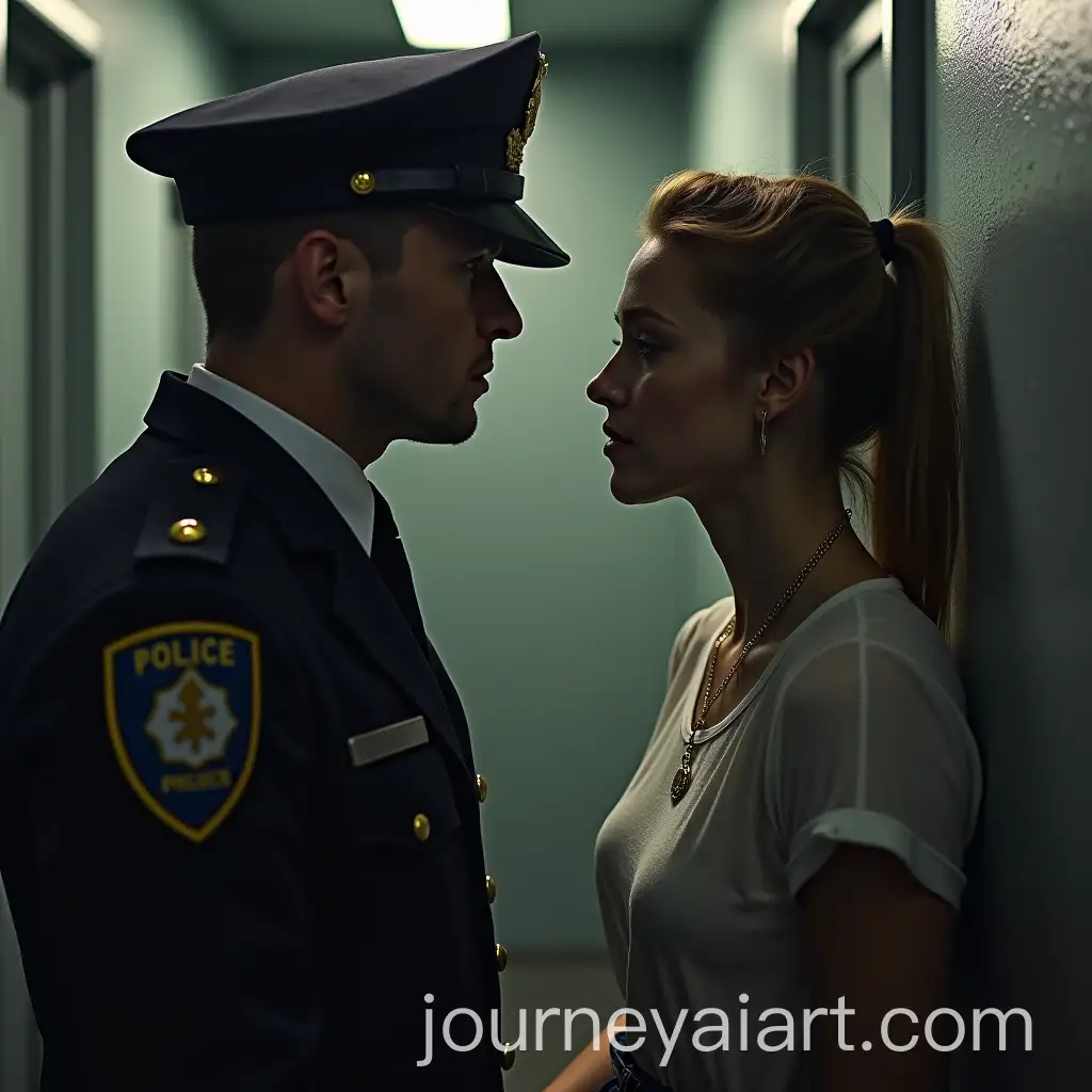 Woman-in-Jail-with-Policeman-in-a-Holding-Cell