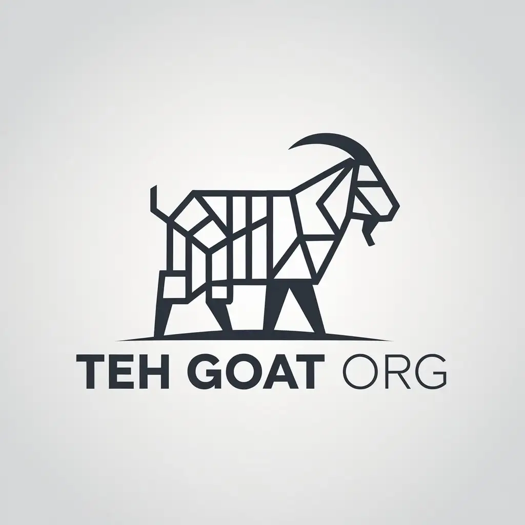 LOGO Design for Teh Goat Org Minimalistic Goat Symbol in Technology Industry