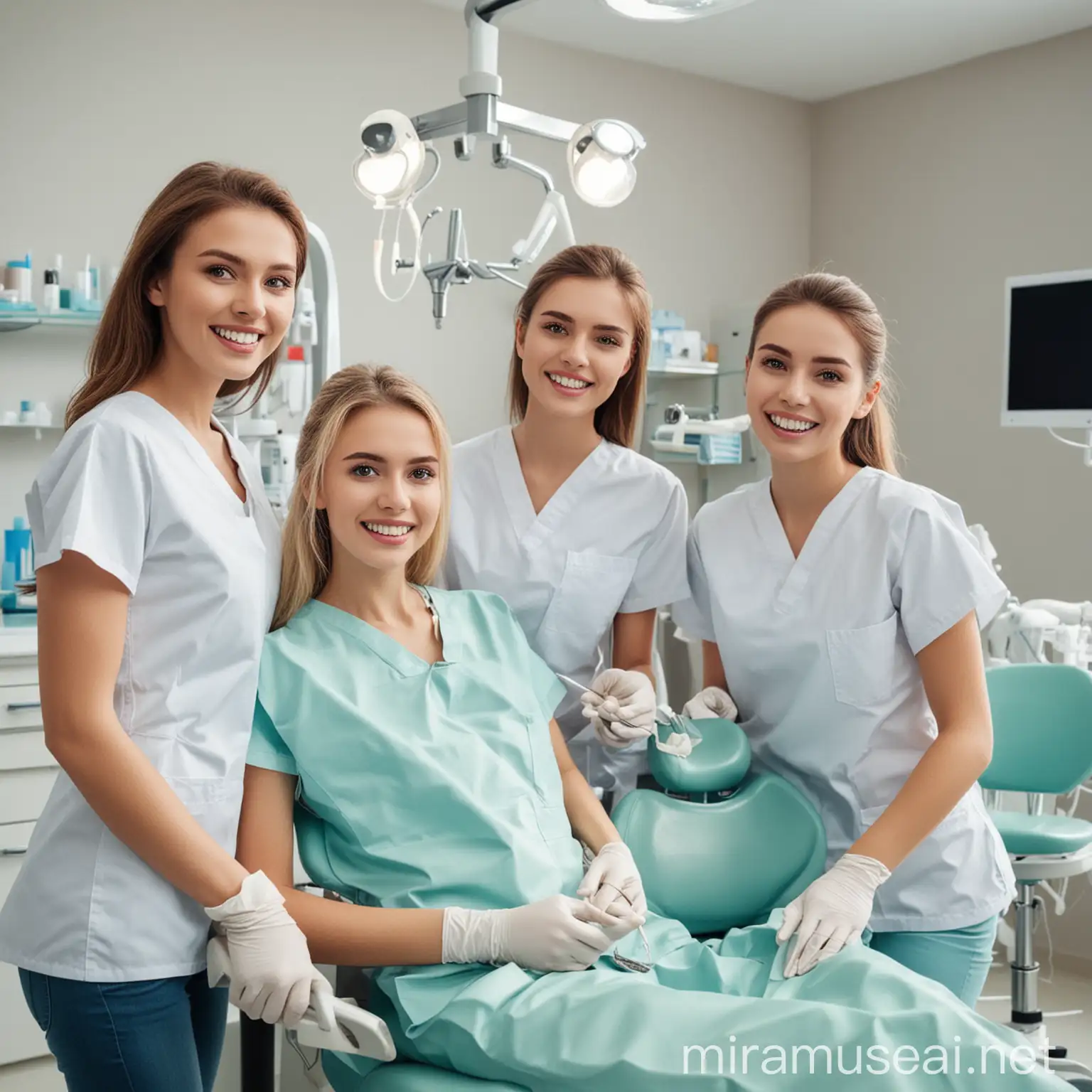 Four Young Dentists in Sophisticated Dental Office Setting