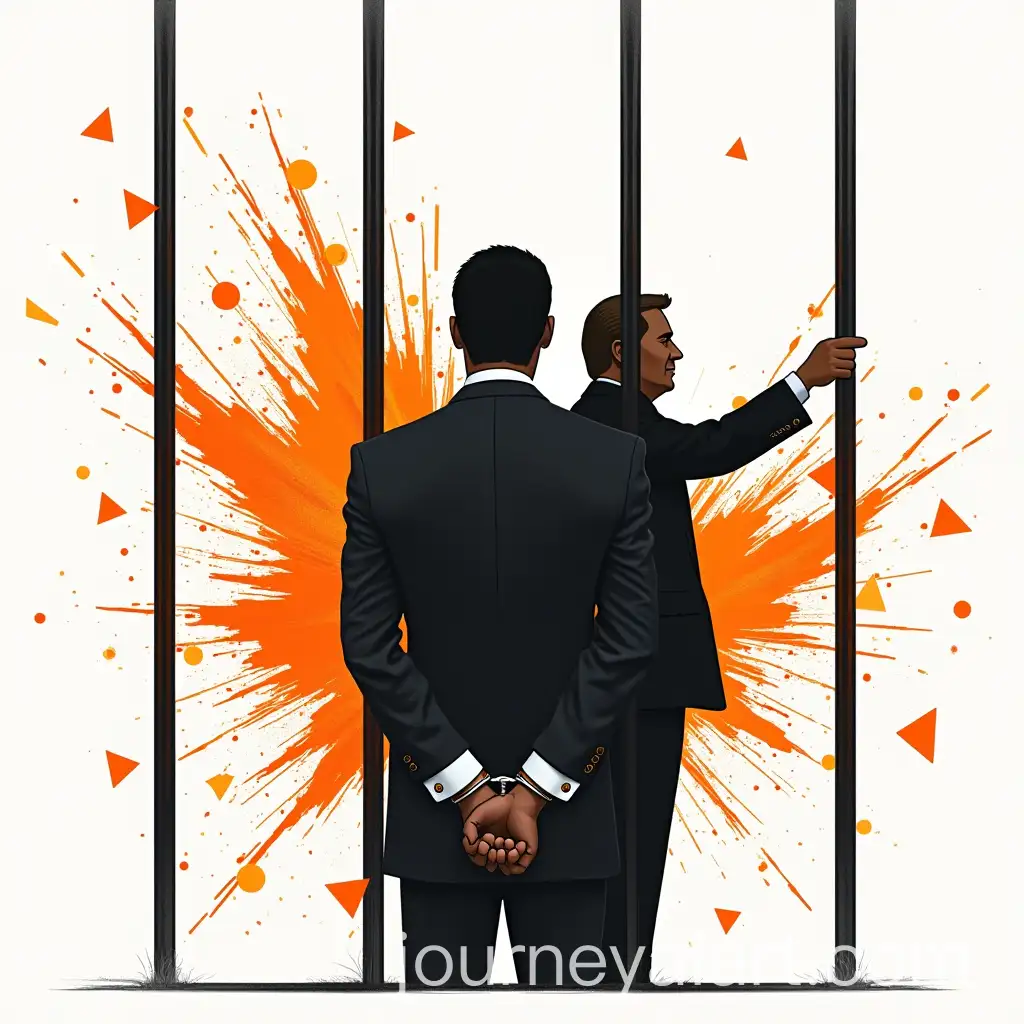 Silhouette-of-Handcuffed-Businessman-Behind-Prison-BarsAI-Image-Prompt-Expansion-with-Political-Leaders-Shadow