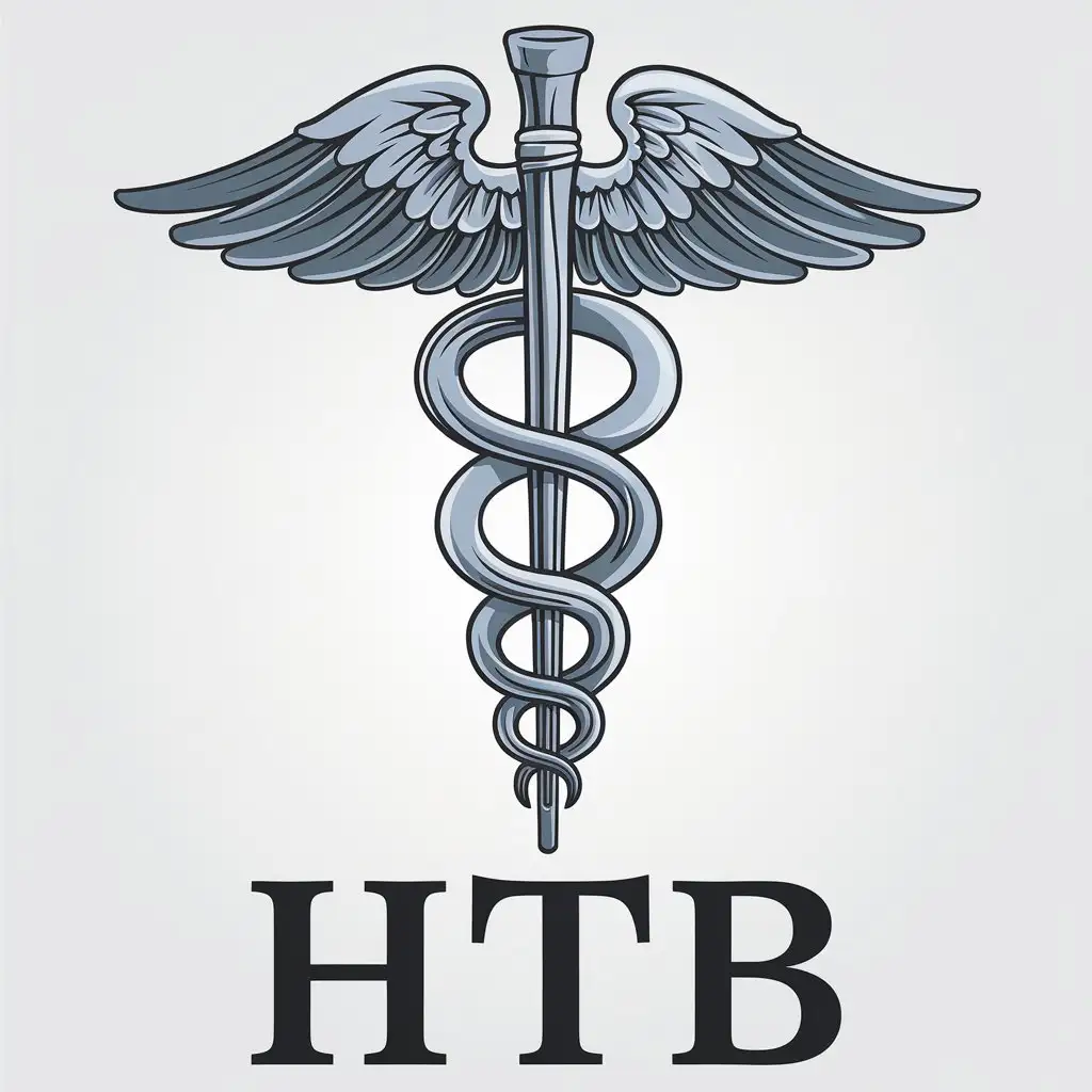 a vector logo design,with the text "HTB", main symbol:historical medical supporter,Moderate,be used in Medical Dental industry,clear background