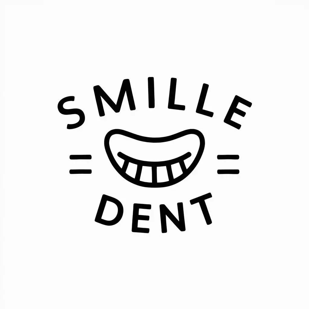 a vector logo design,with the text "Smile Dent", main symbol:teeth,Moderate,clear background