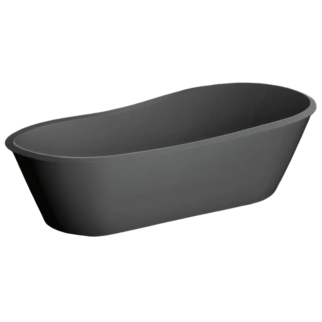 Black-Bathtub-Drawing-PNG-Side-View-Image-for-Versatile-Design-Applications