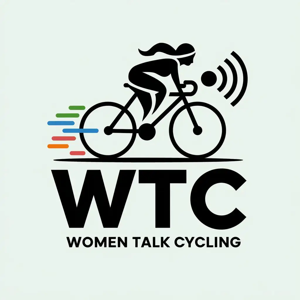 LOGO Design for WTC Women Talk Cycling Vibrant CyclingInspired Podcast Branding