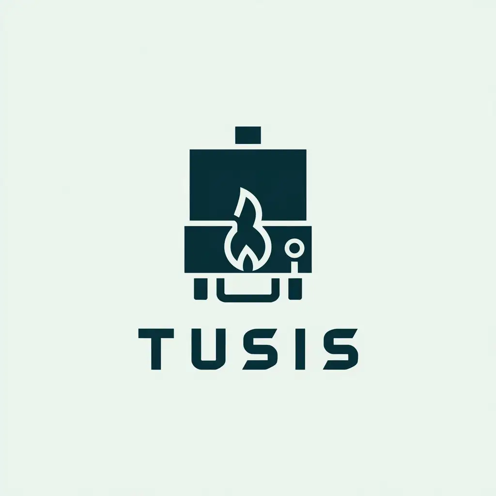 LOGO Design for TUSIS Minimalistic Vector Logo Featuring Boiler Equipment Control