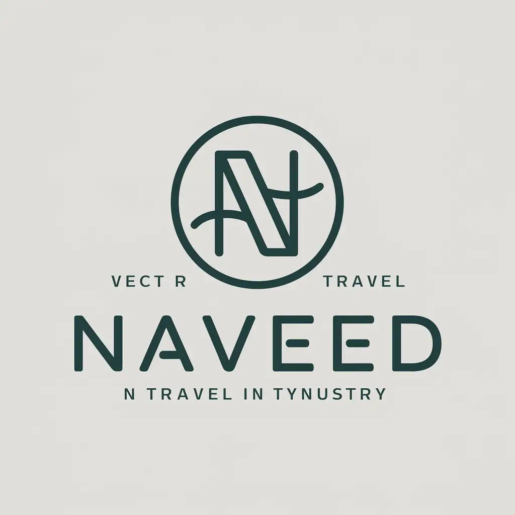 LOGO Design For NAVEED Vector Logo with ABC Symbol for the Travel Industry