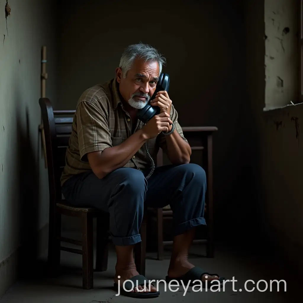 AI-Image-Prompt-ExpansionEmotional-Portrait-of-a-55YearOld-Man-with-a-Graying-Beard-in-a-Modest-Dimly-Lit-Room