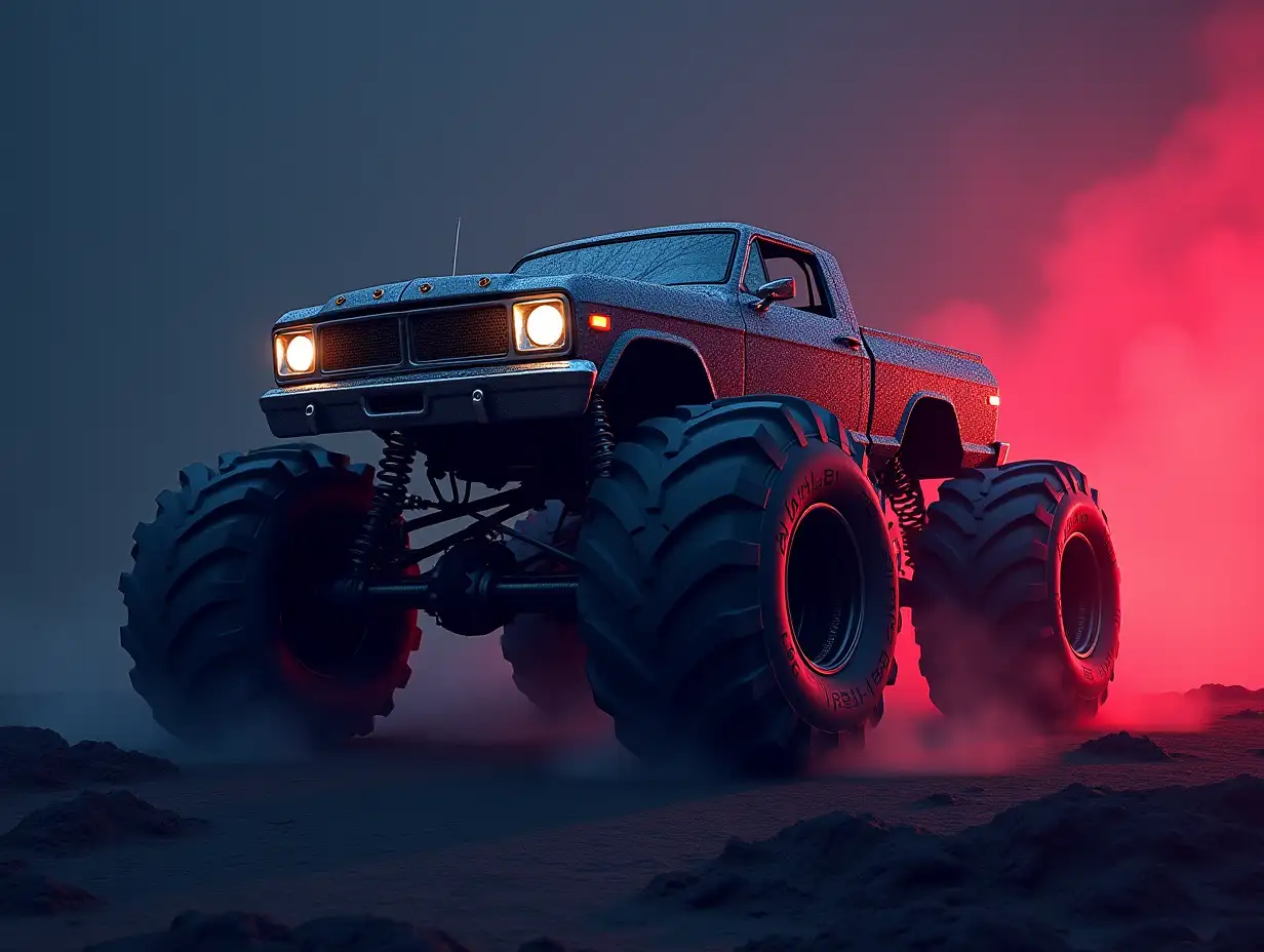 Monster-Car-in-Dark-Gradient-Nature-Landscape