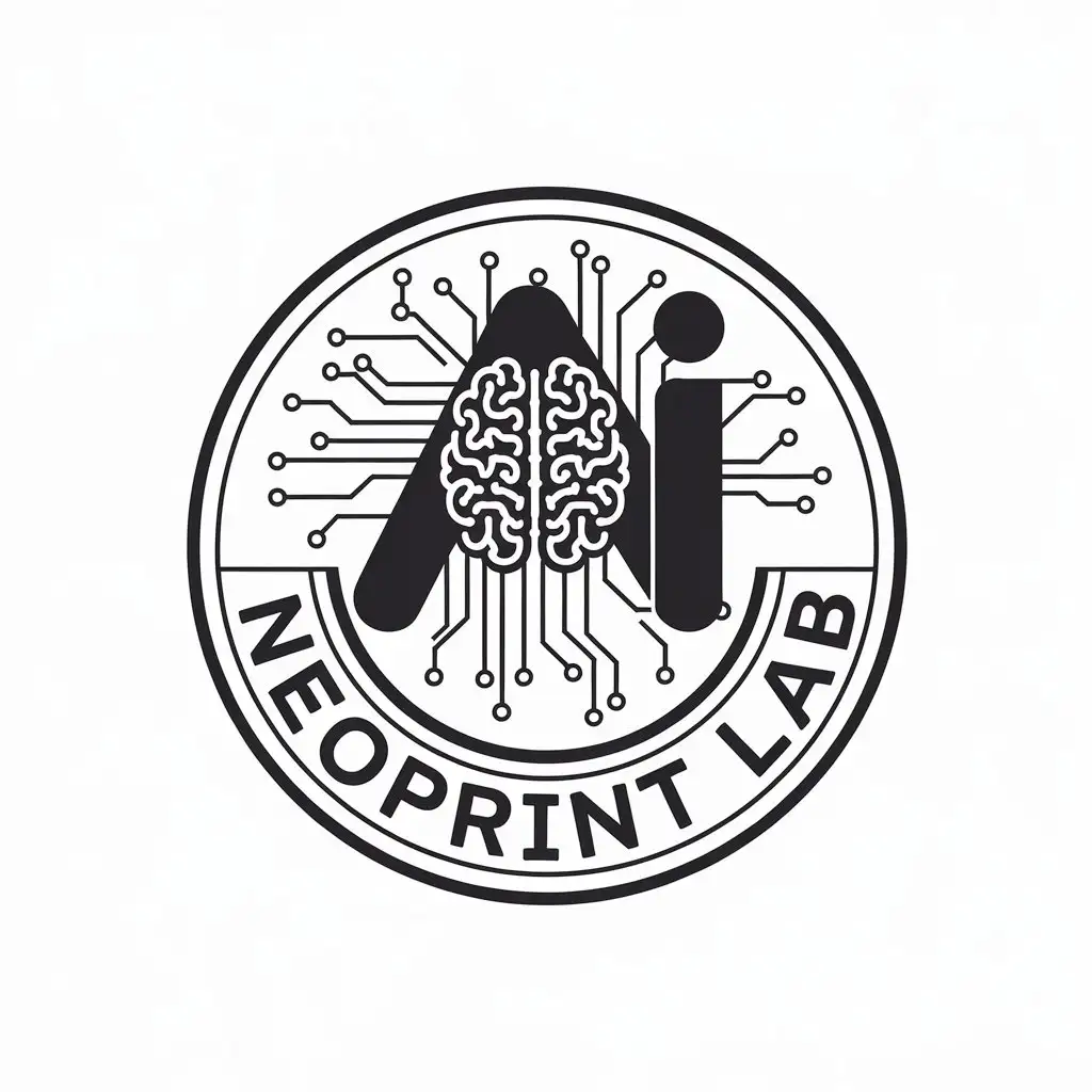 LOGO Design for Neoprint Lab AIInspired with Modern Touch for Internet Industry