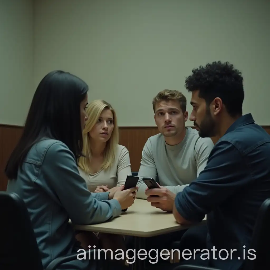 Interrogation-Room-Scene-with-Diverse-Characters-and-a-Phone-Exchange