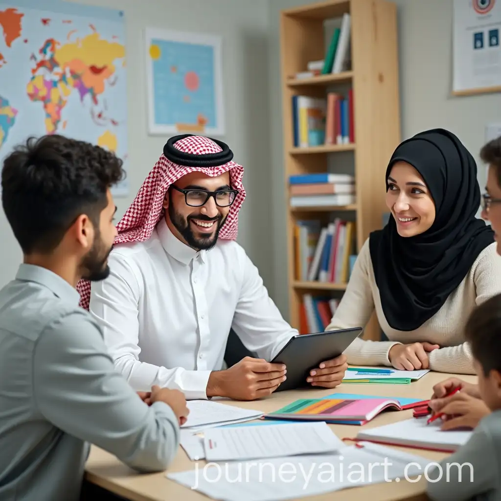 Engaging-Discussion-in-a-Vibrant-School-Office
