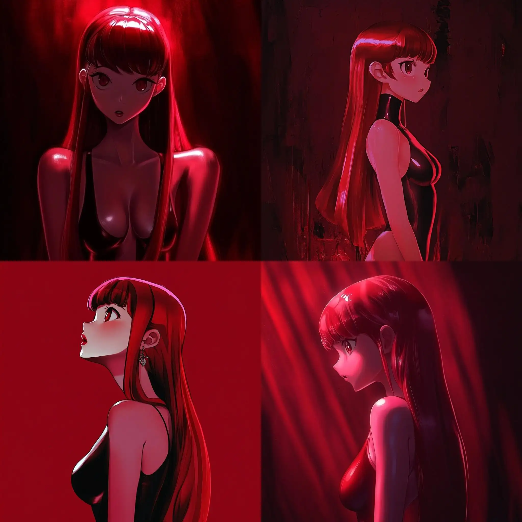 Anime-Style-Girl-on-Dark-Red-Background
