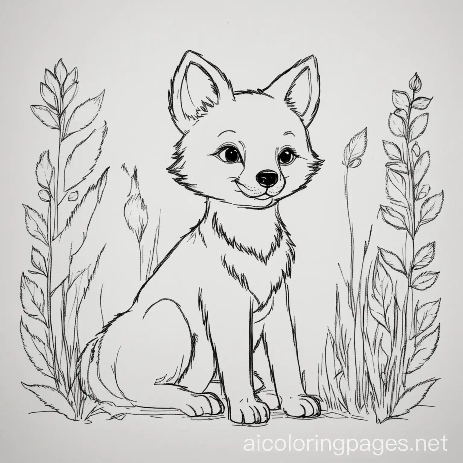 Simple-Renard-Coloring-Page-for-Children