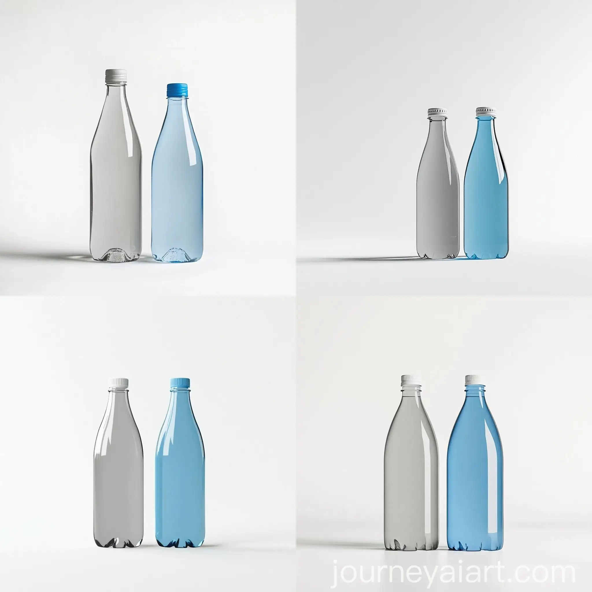 Minimalist-Realistic-Style-Mineral-Water-Bottles-on-White-Background