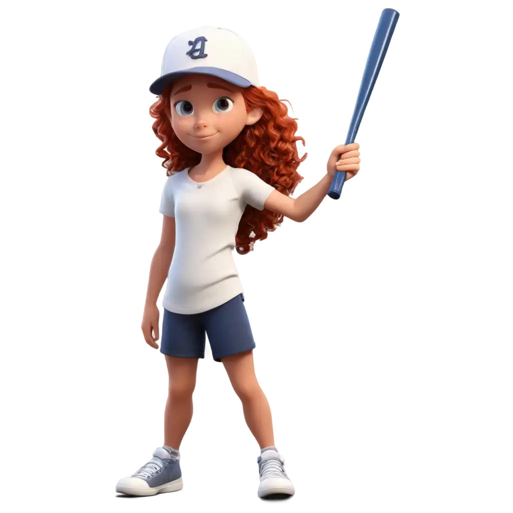 Pixar-Disney-Style-3D-Animated-PNG-of-a-7YearOld-Curly-Redheaded-Girl-with-a-Backwards-Baseball-Hat