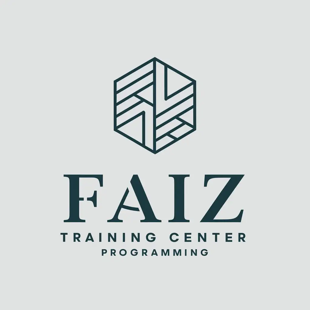 LOGO Design for FAIZ Vector Training Center Logo with Programming Theme