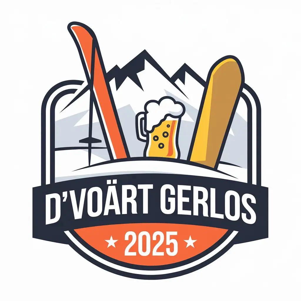 LOGO Design for D Voart Gerlos 2025 Aprs Ski Winter Sports Beer and Travel Industry Theme