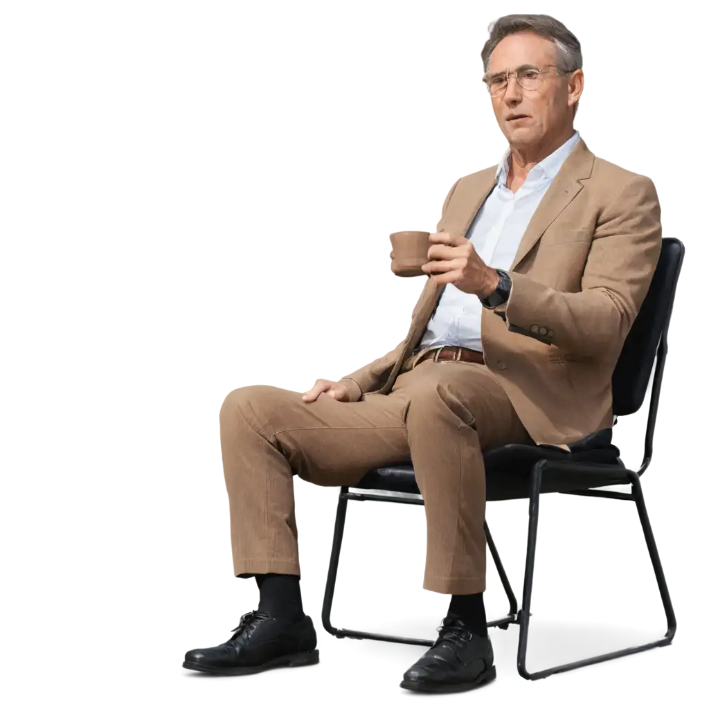 Man-Sitting-on-Chair-HighQuality-PNG-Image-for-Versatile-Use