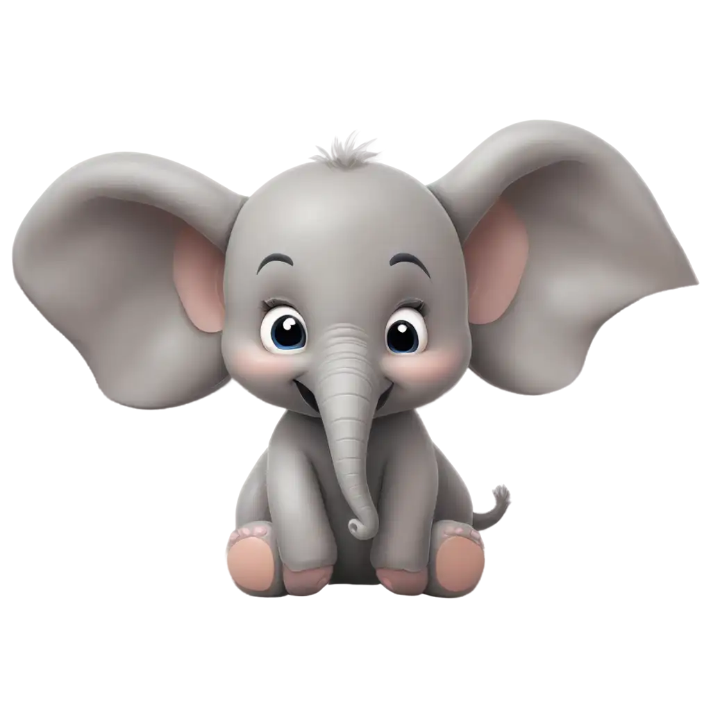 Cute-Baby-Elephant-Vector-PNG-HighQuality-Image-for-Versatile-Usage