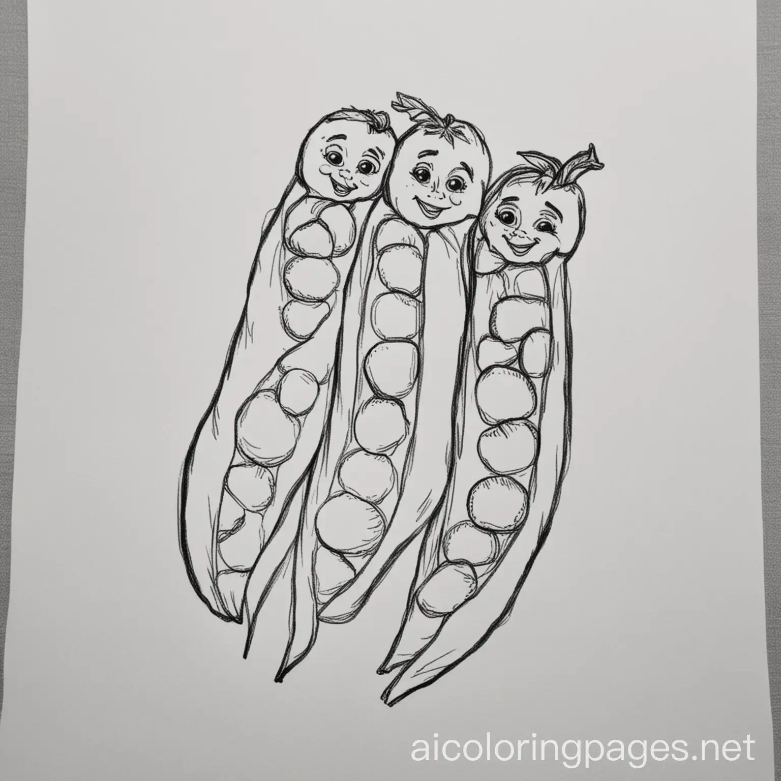 Three-Peas-in-a-Pod-Coloring-Page-Black-and-White-Line-Art