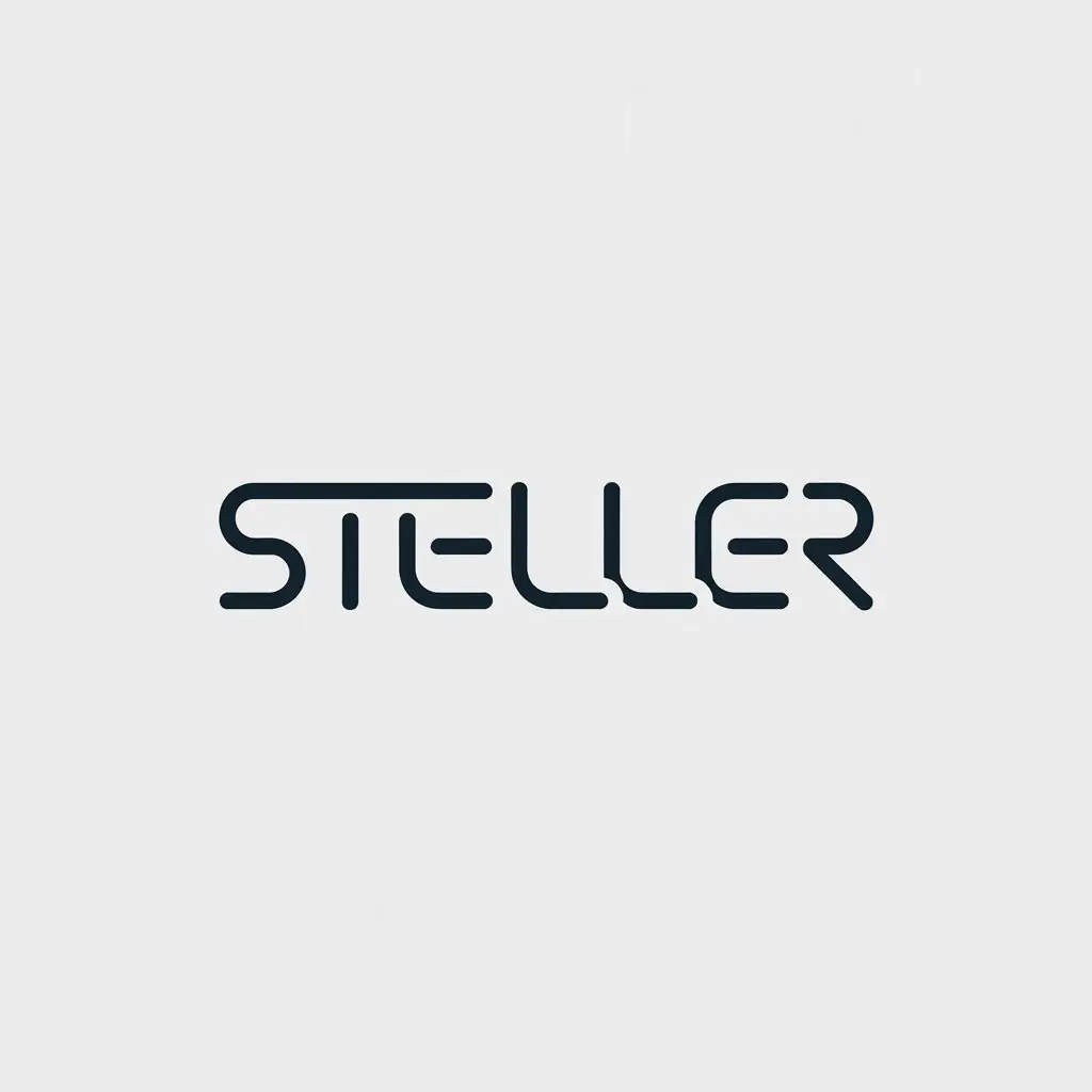 LOGO Design for STELLER Minimalistic Typography for Technology Industry