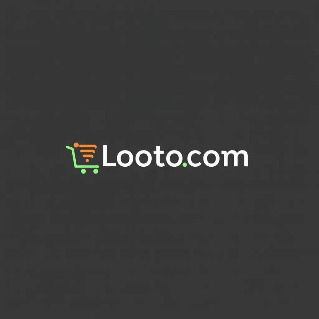 Design a minimalist logo for 'Lootocom,' representing a platform for online shopping deals, limited-time offers, and loots. Use clean, modern typography for the text, emphasizing authenticity and reliability. Incorporate a subtle shopping-related icon, such as a shopping cart, a discount tag, or a timer, to convey the essence of deals and urgency. The color palette should be simple, featuring neutral tones like black, gray, or white, with a small hint of orange or green for vibrancy. Ensure the design is sleek, uncluttered, and suitable for digital platforms, reflecting trust and value in online deals.