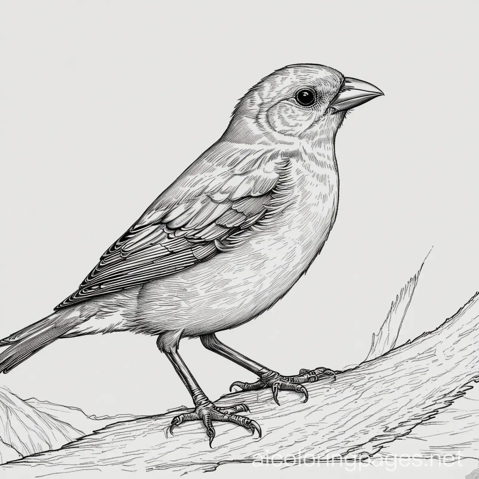 Black-and-White-Painted-Bunting-Coloring-Page