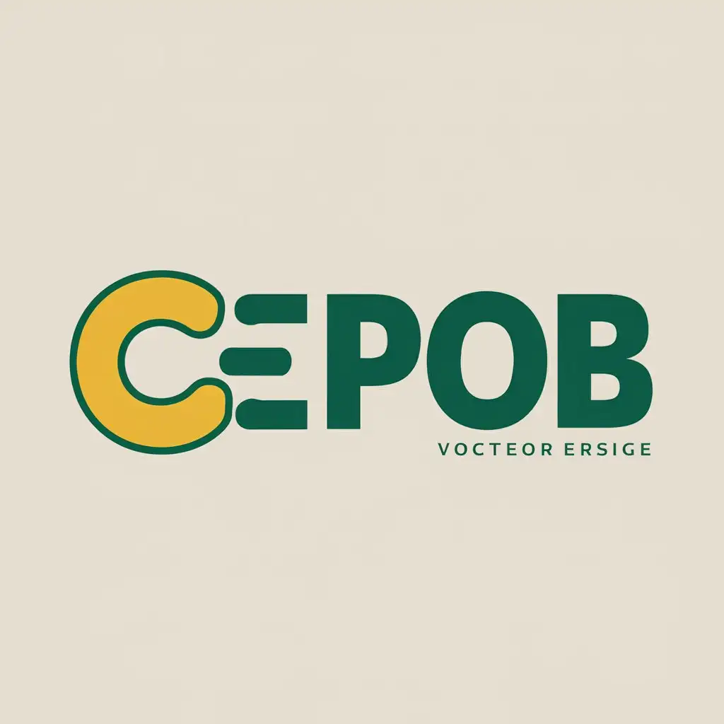 LOGO Design For CEPOB Toy Themed Logo in Yellow and Green Colors