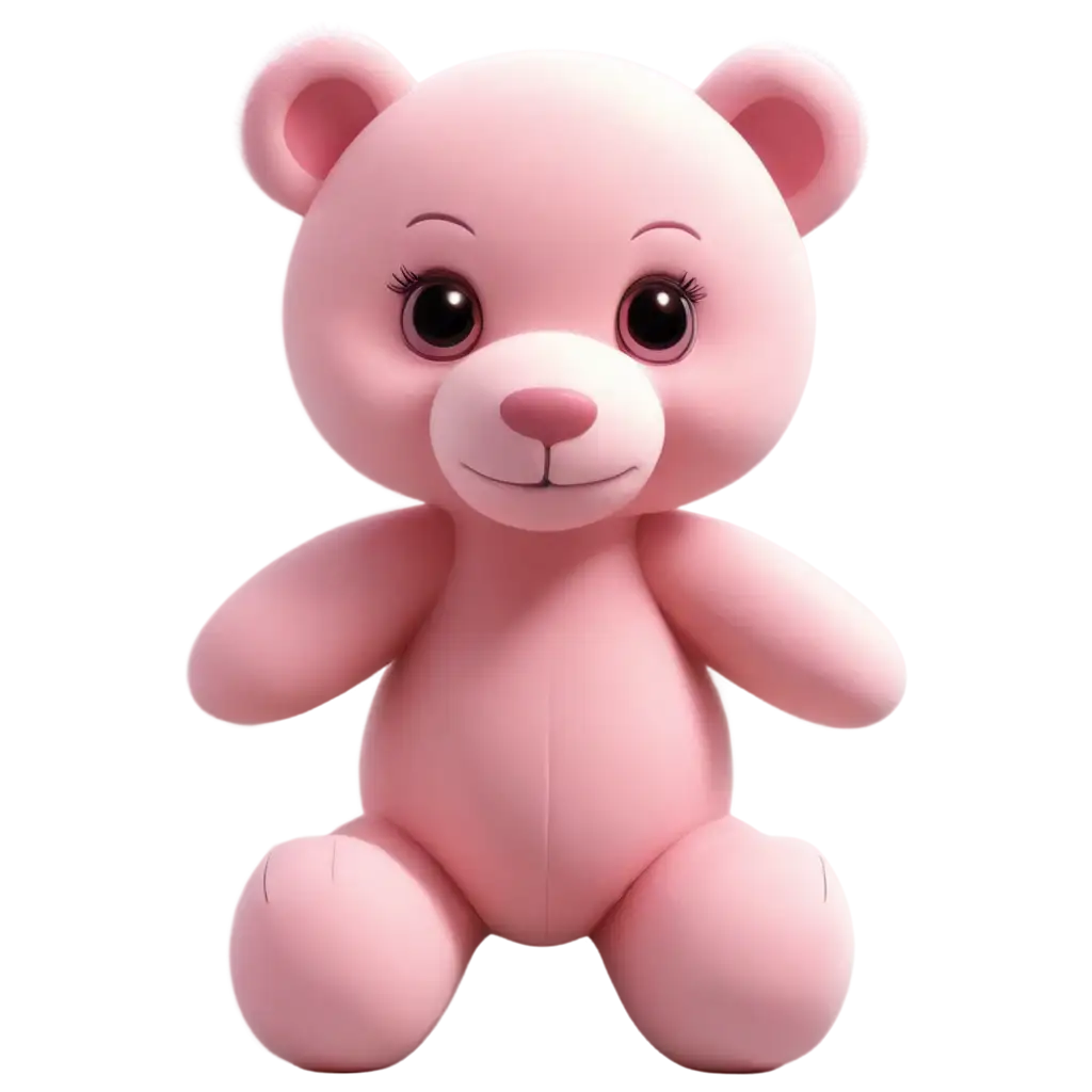 3D-Animated-Pink-Teddy-Bear-PNG-HighQuality-Image-for-Versatile-Use