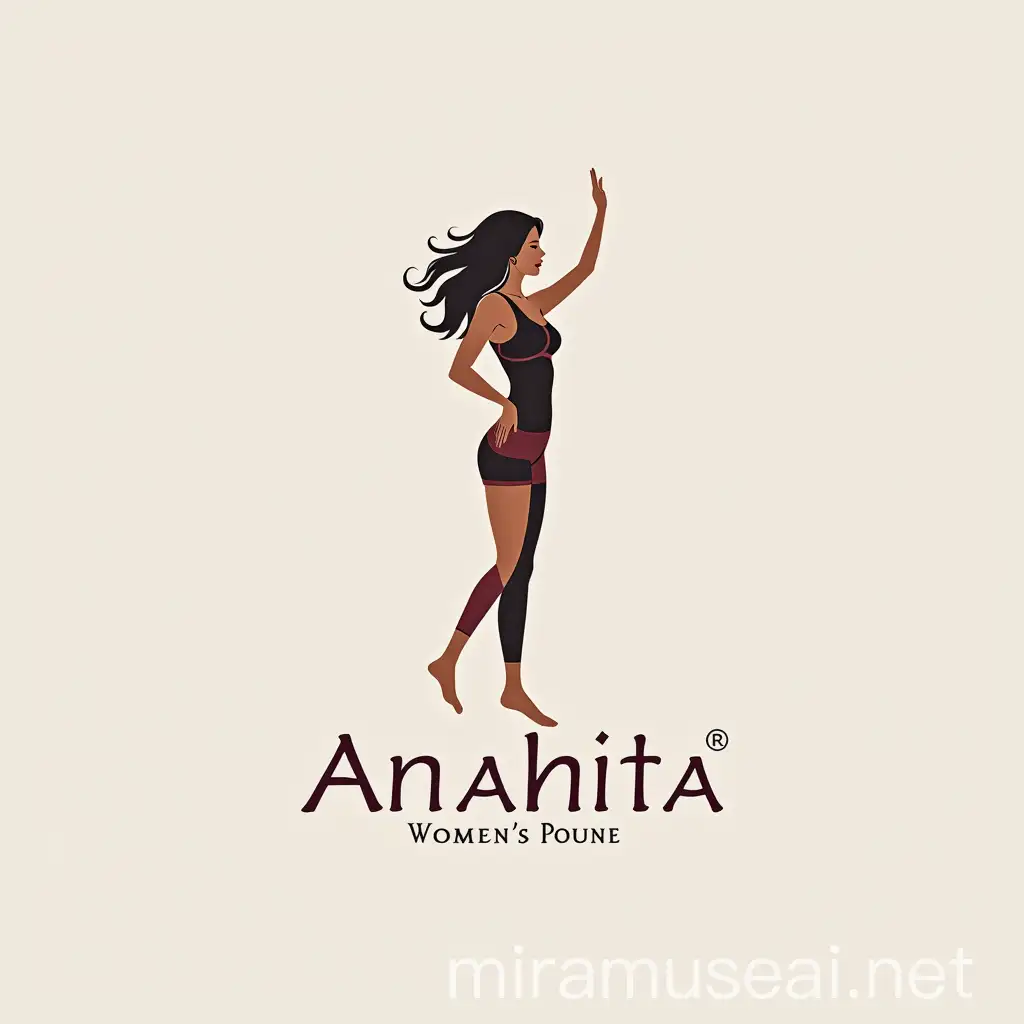 Empowering Womens Fitness Logo Design Anahita in Dynamic Motion