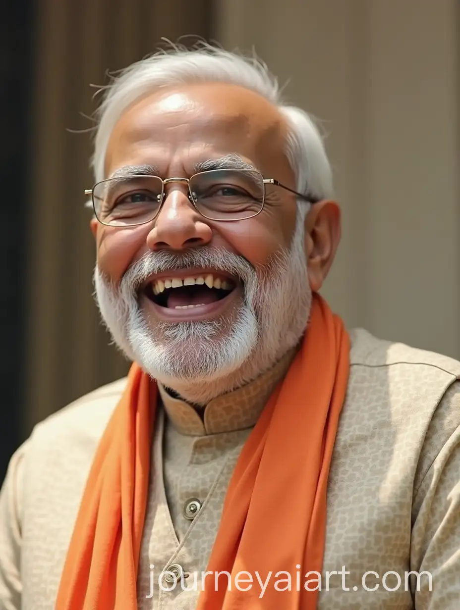 Indian-Prime-Minister-Modi-Laughing-in-a-Candid-Moment