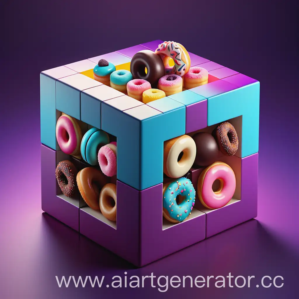 ThreeDimensional-Cube-of-Colorful-Sweets-and-Treats