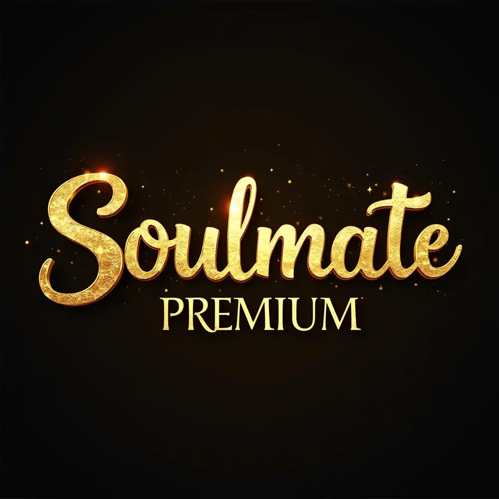 Golden text art Soulmate Premium