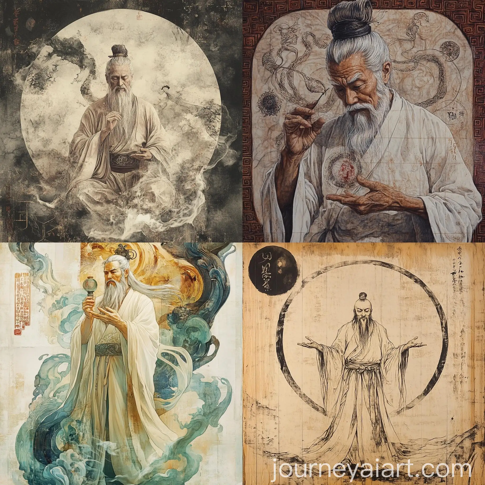 Mystical-Asian-Style-Portrait-of-a-Contemplative-Vitruvian-Man-Seeking-Health-Solutions