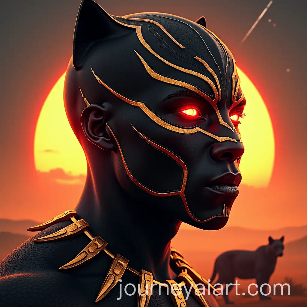 Surreal-Representation-of-Chadwick-Boseman-as-Black-Panther-in-Futuristic-Wakanda-Setting