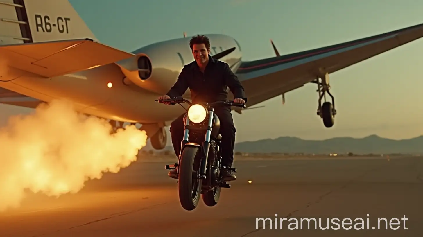 Tom Cruise Action Sequence Airplane to Motorcycle with Perrit Lighting Effect