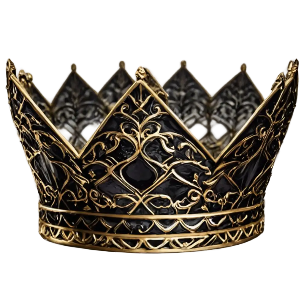 HighQuality-Black-Crown-PNG-Image-with-Transparent-Background-for-Versatile-Use
