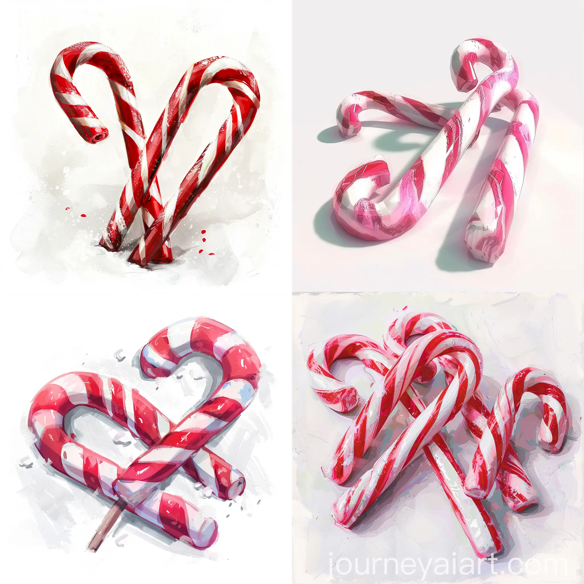 Christmas-Candy-Canes-Game-Item-in-Painting-Style-with-White-Background