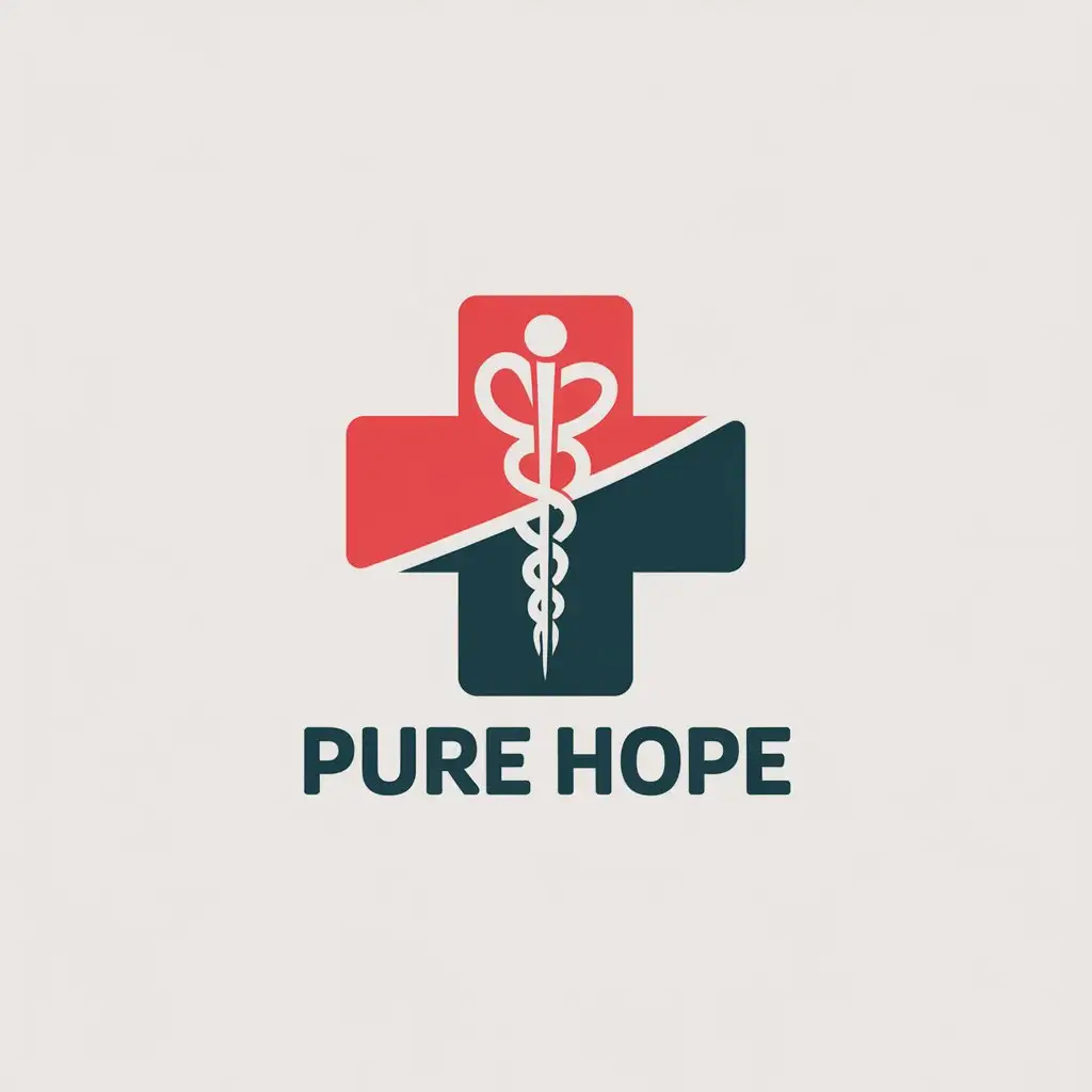 LOGO Design for Pure Hope Medical Assistance Theme with Clear Background and Modern Style