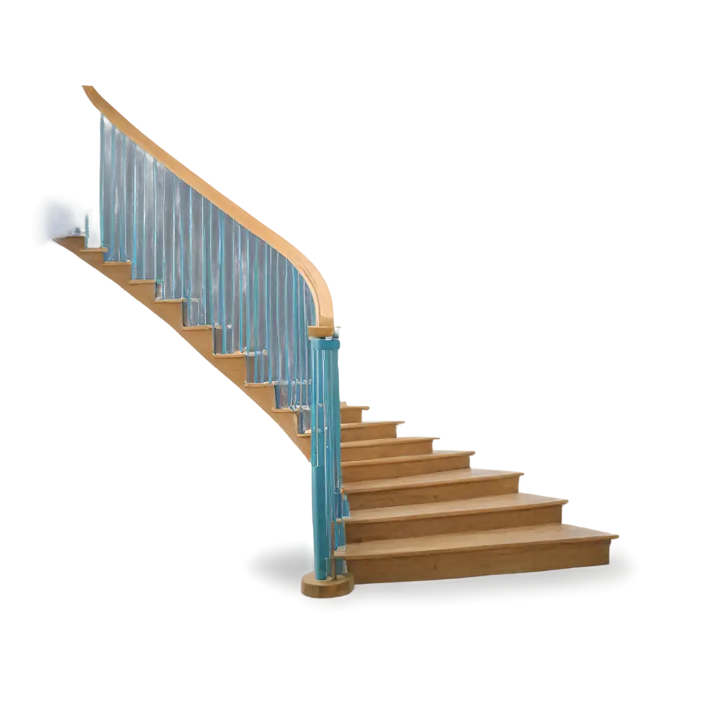 Elegant-Wooden-Staircase-with-Blue-Wood-PNG-Image-Enhance-Your-Online-Presence